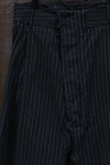 Boris Bidjan Saberi Striped Casual Shorts Cotton P1.1 F1603D-RH Dyed Black